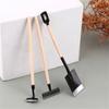 Play Farming Tools Dollhouse Miniature Shovel Hoe and Pitchfork Simulation Shovel Farming Tools