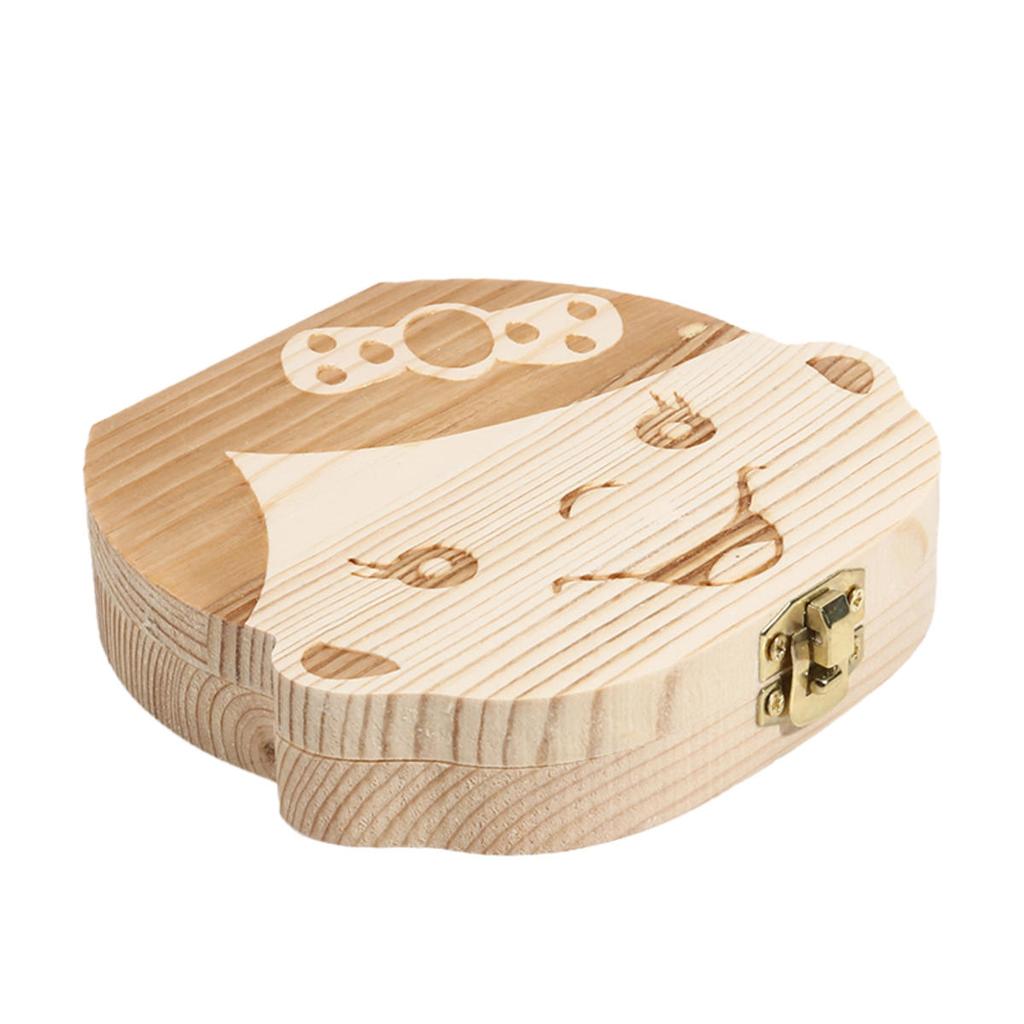 1 шт. Детская коробочка для молочных зубов, деревянный детский органайзер для хранения молочных зубов, сувениры для младенцев, подарки, памятные вещи