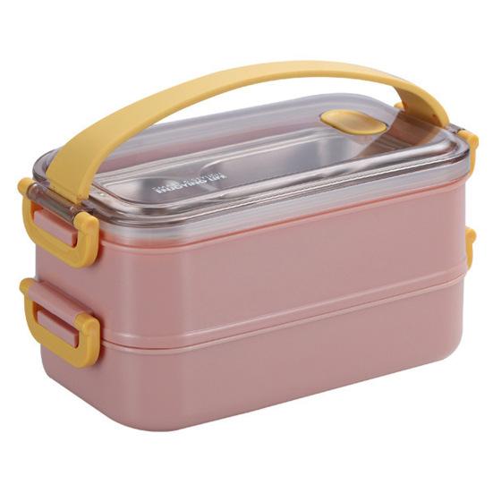 Ланч-бокс 800 мл/1600 мл, термостойкий, удобный для переноски, большой емкости, герметичный, из нержавеющей стали, для офиса