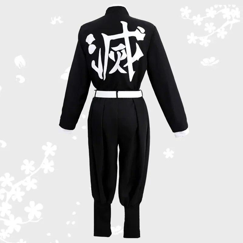 Cosplay Costume Anime Demon Slayer Kimetsu No Yaiba Top Jacket Pants Black Team Unisex Uniform Set Halloween Christmas Clothes