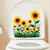 Plants Flowers Sunflowers Butterflies Wall Stickers Toilet Sticker Bathroom Toilet Cover Refrigerator Sticker Wc Decoration