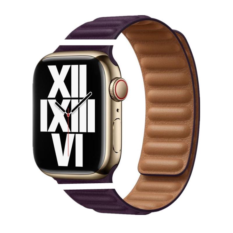 Apple Watch Fine Woven Twill Leather Magnetic Band for Series 5-9 & SE