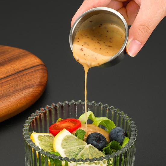 6 шт. соусниц с легко открывающимися цветными крышками, герметичные контейнеры для заправки для салата 40 мл, закусочные чашки из нержавеющей стали