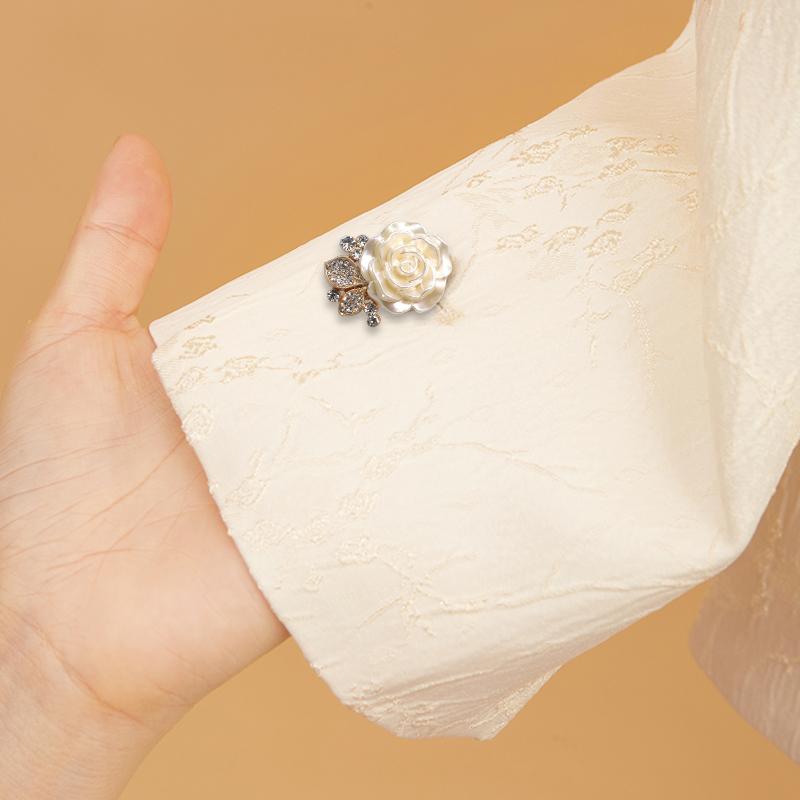 1 шт. Аксессуары Свадебная Пуговица Украшение Подарок Ювелирные изделия Гальванопокрытие Форма Розы Стразы Запонки Изысканные 30/40x17мм