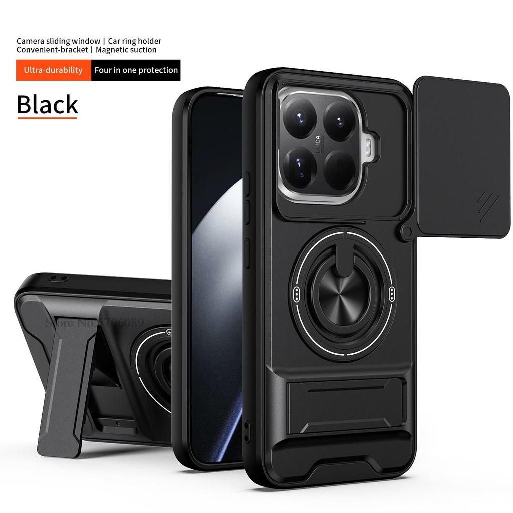 Бронированный чехол 15T/15T Pro для Xiaomi 15T Pro, противоударный чехол-слайдер с защитой объектива, чехол для телефона для Xiaomi 15T, чехол Fundas с кольцом