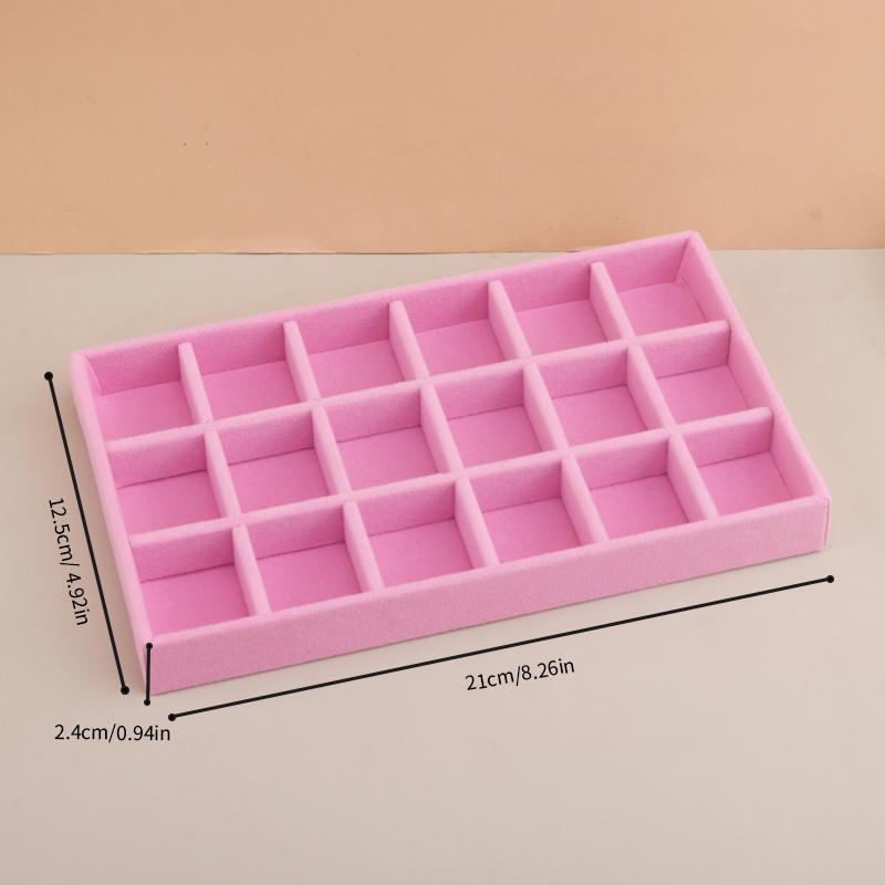 Бархатный поднос для хранения украшений, ящик для хранения, небольшие, складные розовые шкатулки и упаковка для украшений, подходящие для колец, сережек, простые и практичные