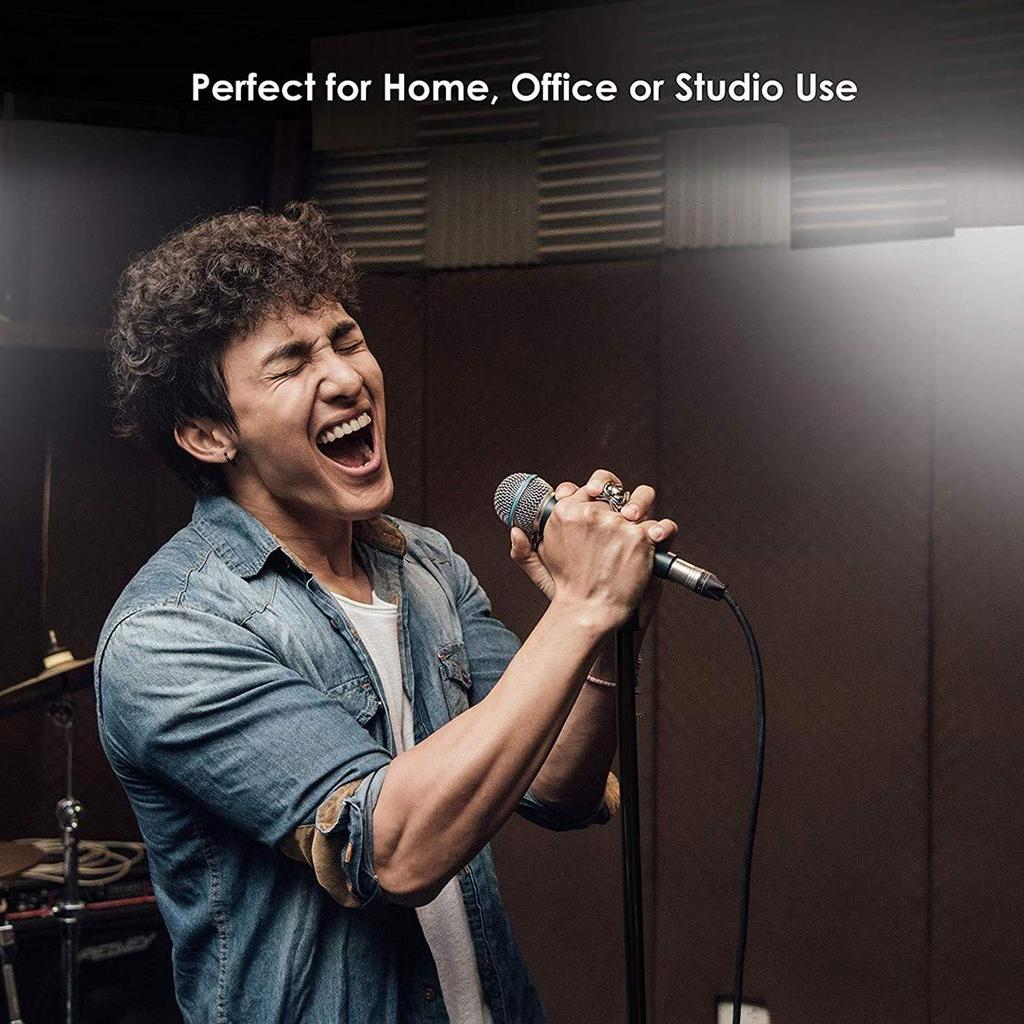 Микрофонная стойка COCOSUN прямая с 1 держателем для микрофона, стойка для конденсаторного микрофона, вертикальная, штативная, отлично подходит для живых семинаров в современном металлическом черном цвете,