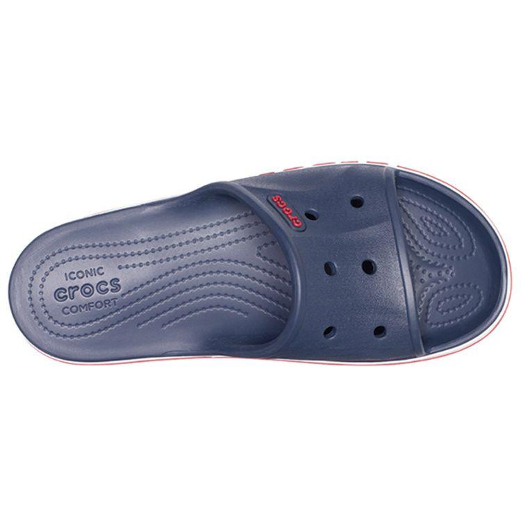 Crocs Bayaband Сандалии-слайды из ЭВА с тисненым логотипом унисекс синие белые красные 205392-4CC