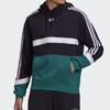 Adidas Оригинальная спортивная толстовка Trefoil Sprt с цветными блоками, мужская толстовка с капюшоном, черная GJ6718