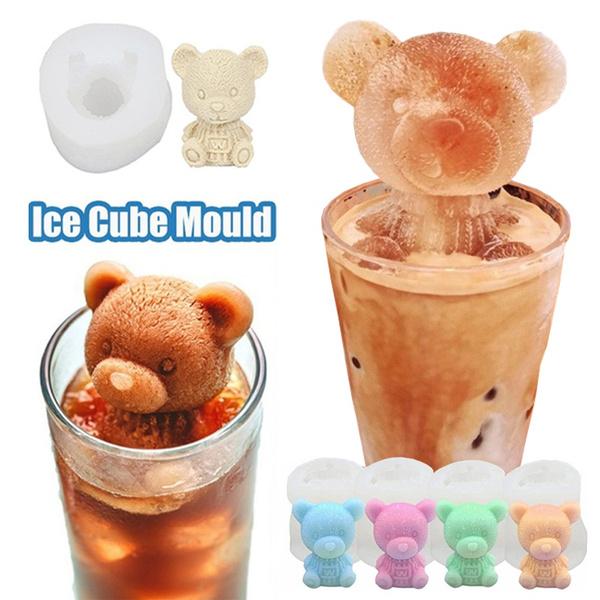 Силиконовая форма в форме медведя, машина для приготовления кубиков льда, форма для шоколадного торта, форма для конфет, теста для кофе, чая с молоком, виски, форма для льда