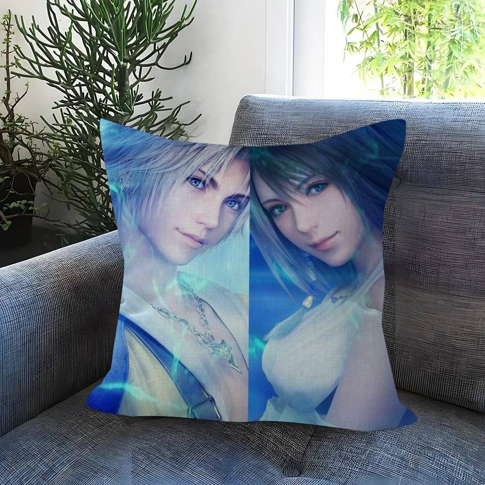Game F-F-Final Fantasy 7 Double-Sided Printed Pillow Cover Short Plush Suitable Living Rooms Bedrooms Sofas Throw Cushion Cover