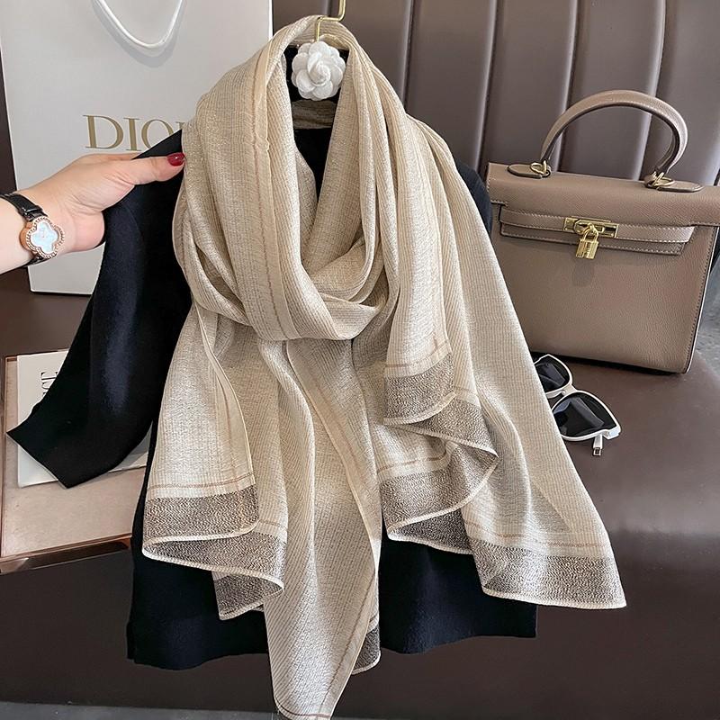 Роскошный бренд женской моды шарф простой однотонный шелковый льняной платок шарфы летние женские банданы платки хиджаб