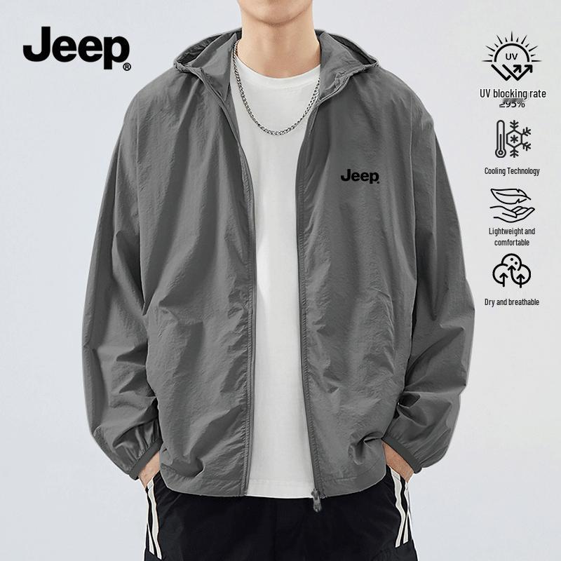 Jeep Мужская летняя худи из ледяного шелка с защитой от УФ-излучения