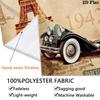 Eiffel Tower and Vintage Car Pattern Home Decor Tapestry, Wall Hanging, Decorative RV Wall Cloth.MGT0918227