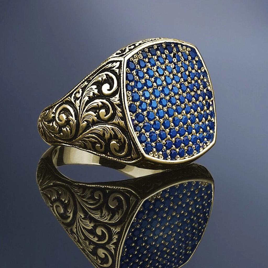 Ретро турецкое мужское кольцо ручной работы, винтажное панк-меч, Османский воин, черные кольца с цирконом, модные исламские религиозные мусульманские украшения