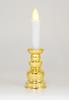 Fire-free Safe LED Electric Candle, Gold, 14cm Tall, One-push Onoff, Not Included.