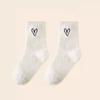 1 Pair Lovely Cozy Socks Autumn Winter Heart-shaped Socks