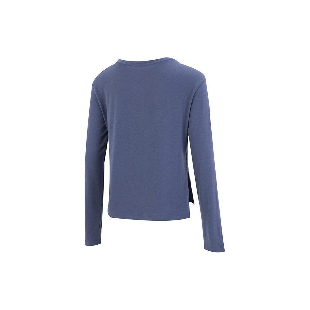 Nike Solid Color Training Breathable Quick-Dry Fitness Long Sleeve T-Shirt Women Tops Blue DM7028-491