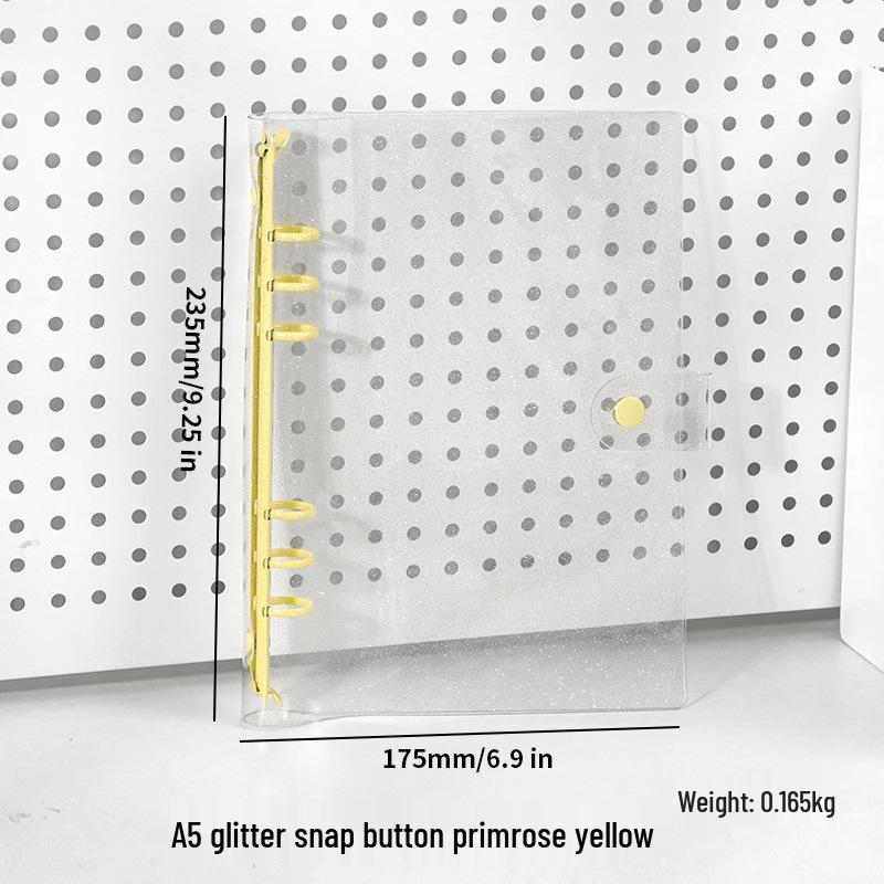 Прозрачный альбом с отрывными листами из ПВХ в корейском стиле формата А5/А6 и дневник ученика с 6 отверстиями