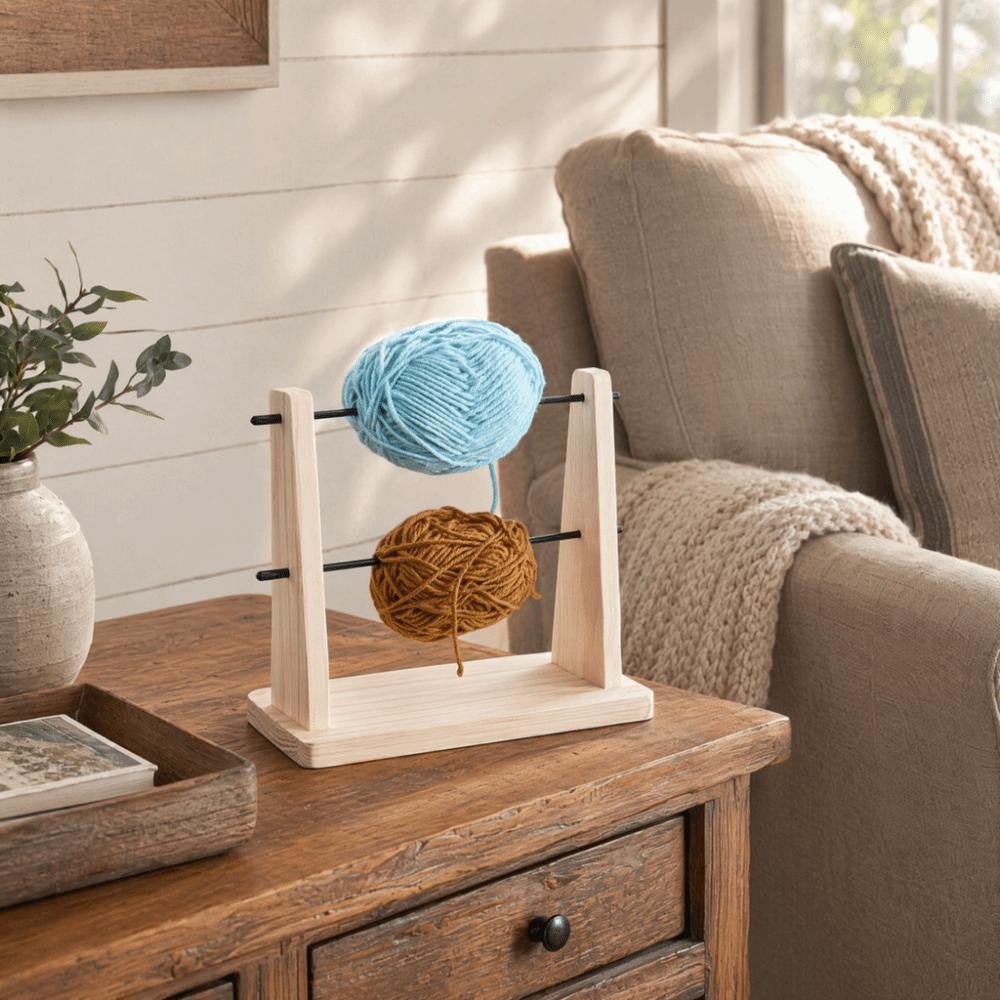 Solid Wood Wire Winding Rack Detachable Spindle Winder Wool Storage Rack  Craft Supplies