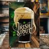 Винтажная железная стеновая табличка пива Irish Stout  Рустикальный декор паба с пенопластовым дизайном в виде клевера  Металлическое искусство для домашнего бара, кафе, сада