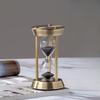 1 шт. Элегантные 10-минутные песочные часы Бронзовые Винтажные Стеклянные Металлические Без Батареек Домашний Офис Настольный Декор Идеальная Идея для Подарка