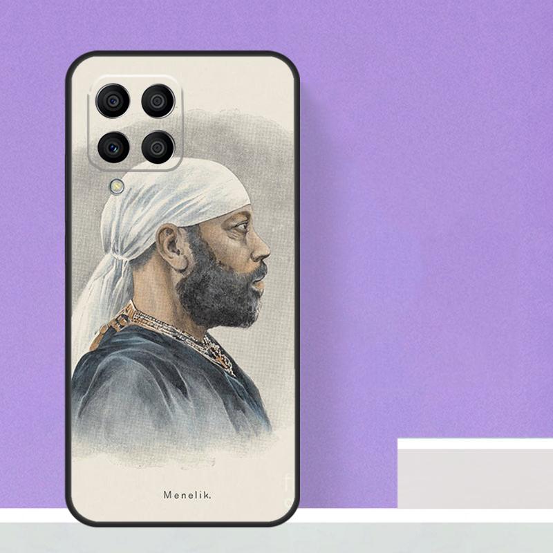 Emperor Menelik II of Ethiopia For Samsung Galaxy M13 M33 M53 M12 M32 M52 M14 M34 M54 M20 M51 M21 M30s M31s M15 M55 Case