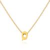 Stainless Steel Initial Necklace Gold  Color Cut Letters Single Name Choker Necklace for Women Pendant Jewelry Gift