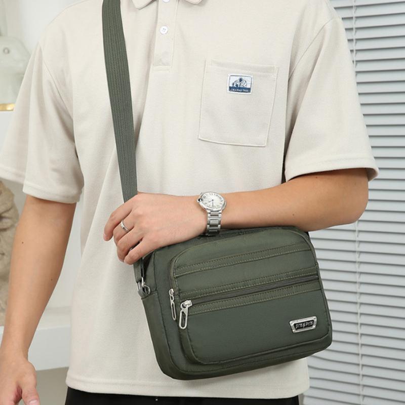 Большая вместительная мужская сумка на одно плечо, водонепроницаемый и износостойкий рюкзак с несколькими карманами для бизнеса