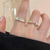 Pearl Smashed Silver Irregular Women's Ring - Niche, Light Luxury, High-End Design, Index Finger, Cold Style, Chubby Hand.