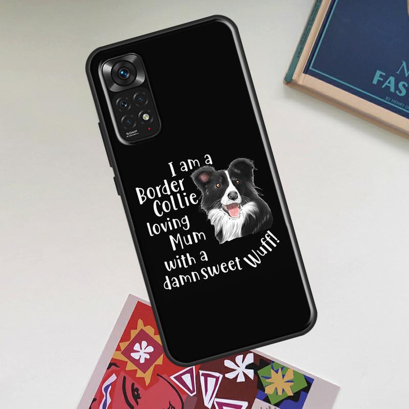 Cartoon Border Collie Case For Xiaomi Redmi Note 14 Pro 13 12 11 9 10 15 Pro Plus Redmi 15 C 14C 13C 10C 12C Cover