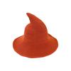 Halloween Witch Hat for Women Felt Wide Brim Foldable Pointed Wizard Hat for Party Masquerade Cosplay Costume Accessory