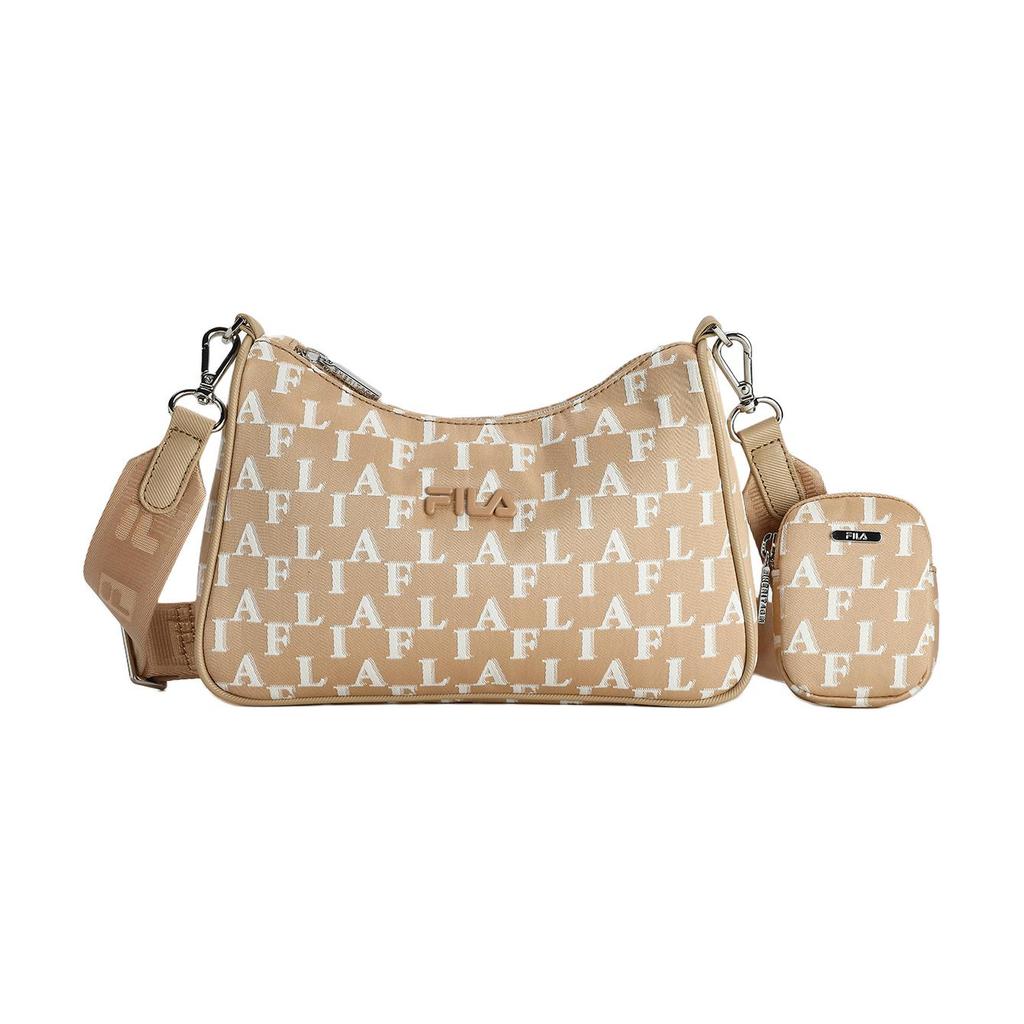 New FILA Fabric Crossbody Bag, Shoulder Bag Women's Wheat Bran Apricot F13W411165F-LK