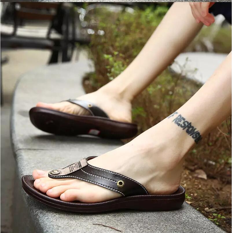 Брендовые летние мужские тапочки из искусственной кожи, пляжные сандалии, удобная мужская повседневная обувь, модные мужские шлепанцы, горячая распродажа обуви yui8