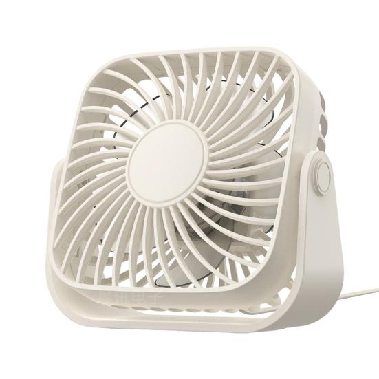 Настольный вентилятор Мощный воздушный поток Тихая работа 3 скорости Вращающаяся на 360 градусов головка Вентилятор охлаждения с питанием от USB