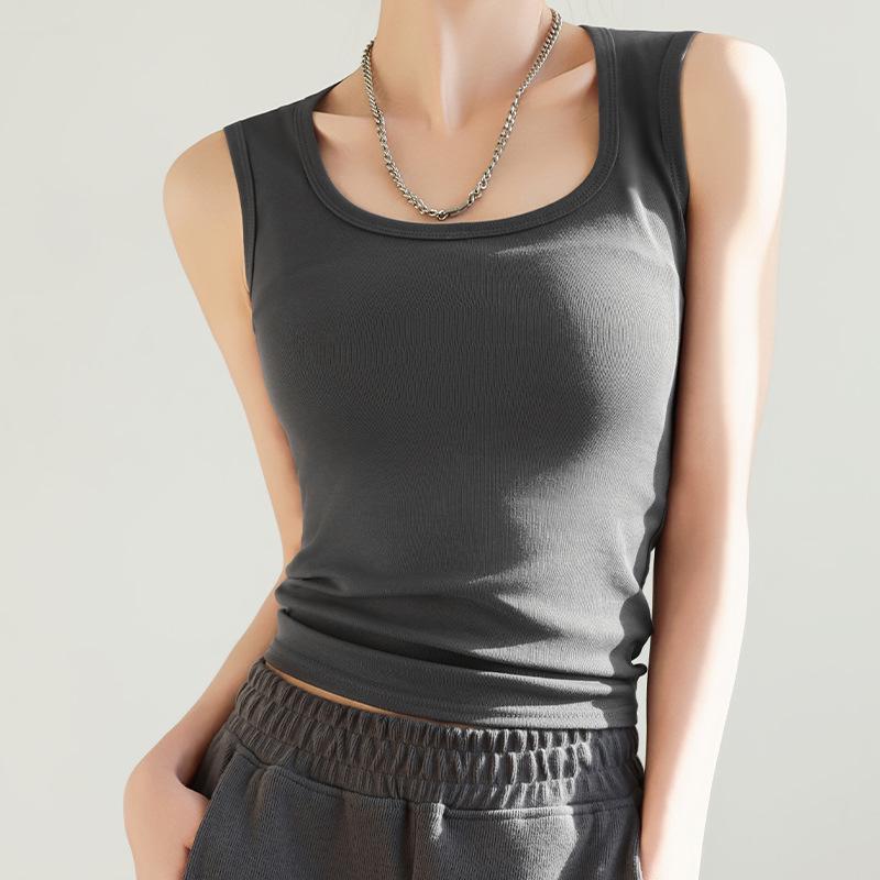 Стильная элегантность, мода, женский деловой повседневный жилет H349, майка-камисоль, женская летняя рабочая одежда с широкими плечами, облегающие белые топы