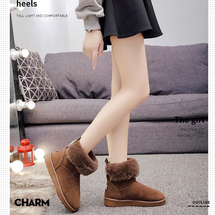 Новые зимние зимние ботинки, женские корейские туфли на плоской подошве, утепленные плюшевые повседневные женские туфли из хлопка с короткими рукавами