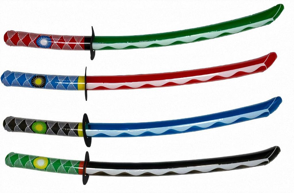 Тацуя Японский меч с надувным винилом длиной 100 см Цвета x 3 12 штук Игрушка [НОВАЯ гарда] Мечи, (4 упаковки), [Фестиваль/Событие/Детский]