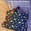 Одеяло для домашних животных, многофункциональное удобное фланелевое одеяло с светящимся лунным принтом для собак в помещении