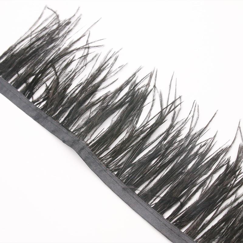 1M Отделка из страусиных перьев Высокое качество 8-10см Бахрома из перьев Лента для шитья платьев, одежды, украшений своими руками