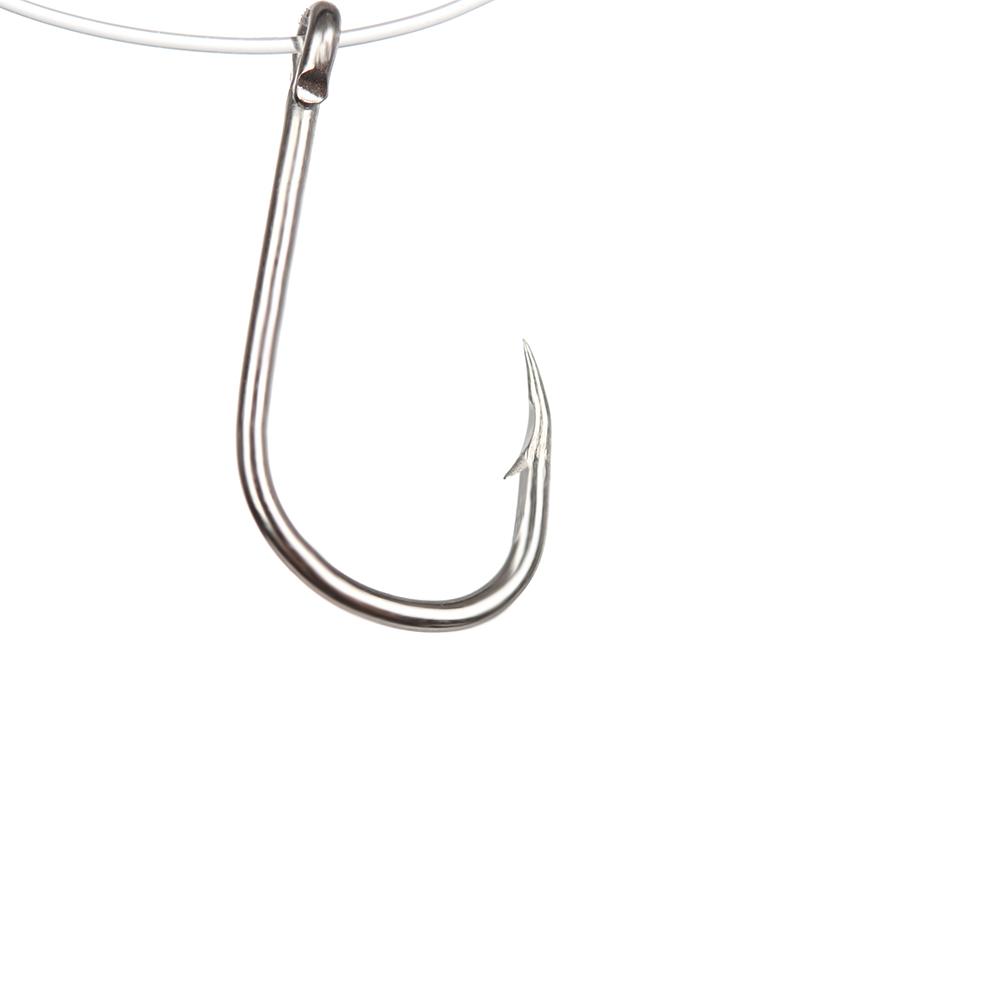 100Pcs 1 Box New 10 Sizes Carbon Steel Fish Bait Fishook Fishing Hooks Durable Head