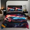 Racing Pattern Digital Printing Quilt Cover Three-Piece Youth Bedding Bedroom Decoration