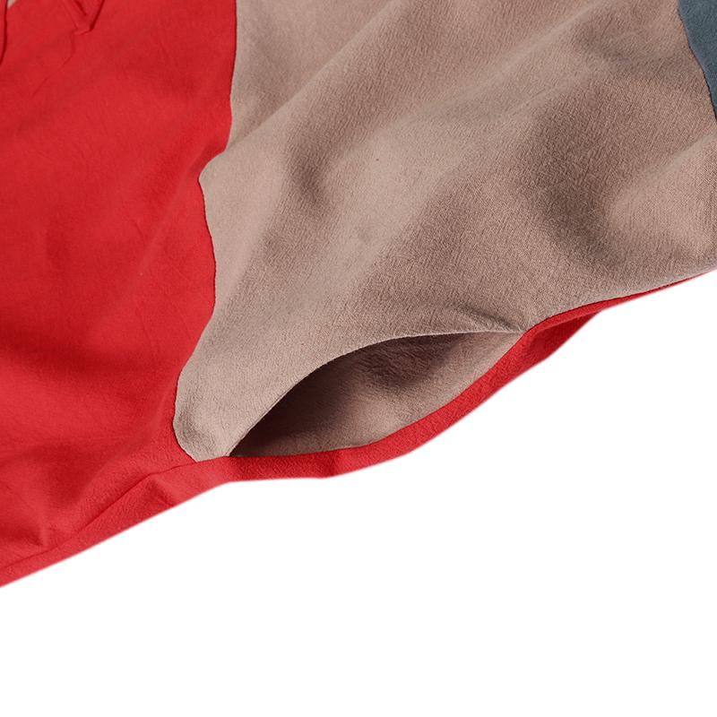 Women Round Neck Sleeveless Summer Vintage Print Cotton Long Dress