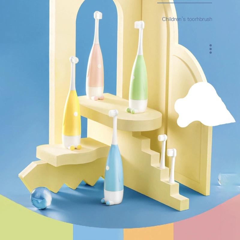 Автоматическая электрическая зубная щетка для детей с мягким силиконом для младенцев и малышей