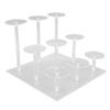 Display Riser Shelf Clear Acrylic Cake Stand Multifunctional for Cupcakes Jewelry Cosmetics Christma