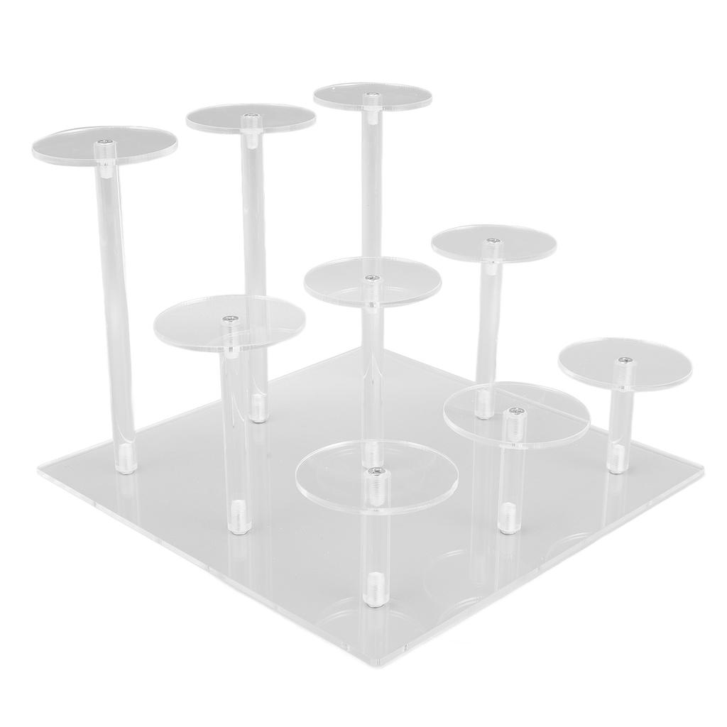 Display Riser Shelf Clear Acrylic Cake Stand Multifunctional for Cupcakes Jewelry Cosmetics Christma