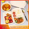 Degradable 4-Compartment Takeout Meal Box