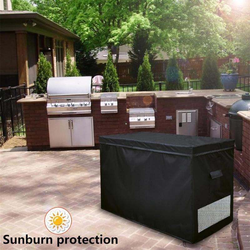 Dustproof Cover with Elastic Bottom for 14-16 Cubic Feet Deep Freezer Waterproof Protective Double Zippered Freezer Cover