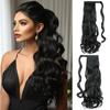 Synthetic Clip In Wrap Around Ponytail Extension Long Wavy Ponytail Hairpieces For Women Daily Wear