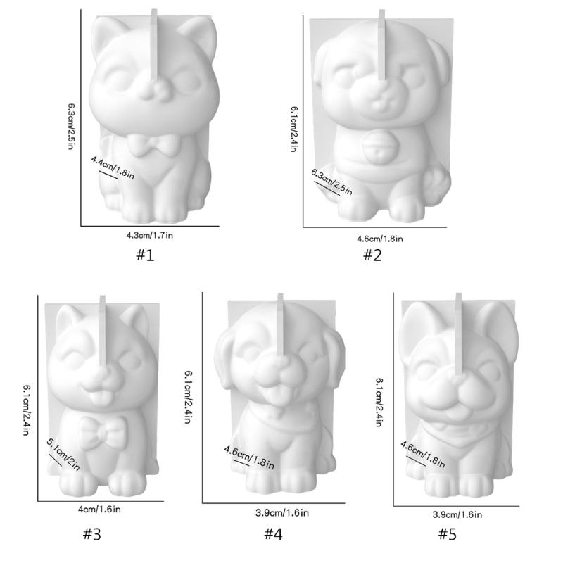 3D Форма для мыла в виде собаки Силиконовая Форма для Шоколада Помадки Изготовление Свечей DIY Кристальная Смола